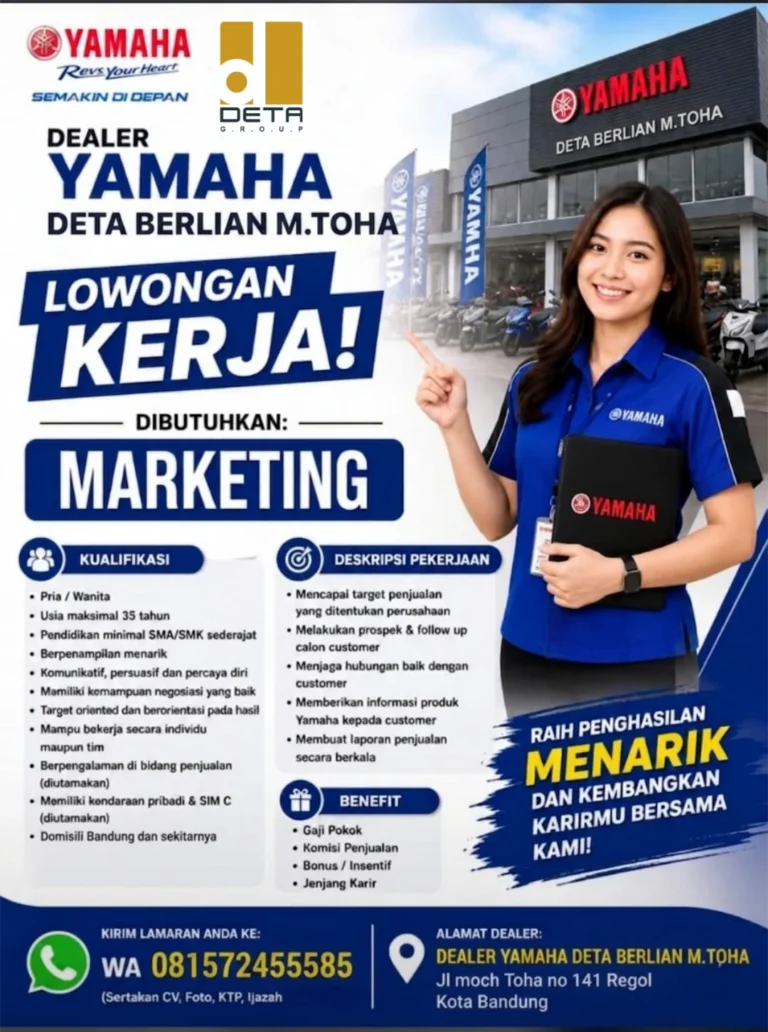 Lowongan Kerja Dealer Yamaha Bandung